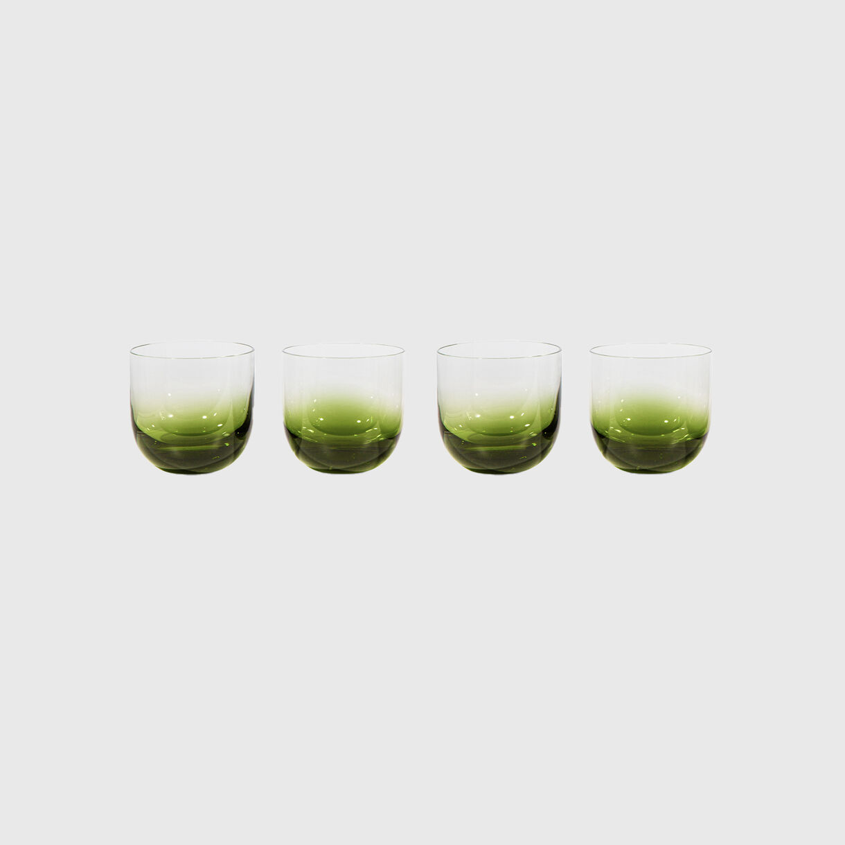 Tank Whiskey Glasses, Green